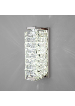 Настенный светодиодный светильник Eurosvet Blitz 40259 Led хром/ прозрачный хрусталь Strotskis