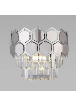 Настенный светильник Eurosvet Ariana 10124/2 хром/прозрачный хрусталь Strotskis