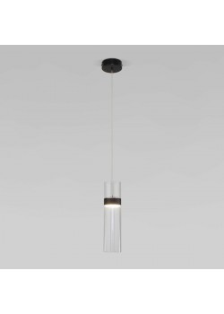 Подвесной светодиодный светильник Eurosvet Lumen 50244/1 Led черный/прозрачный