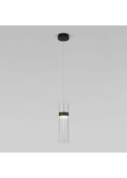 Подвесной светодиодный светильник Eurosvet Lumen 50244/1 Led черный/прозрачный