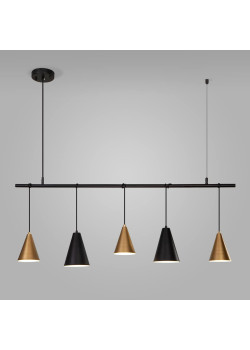 Подвесной светильник Eurosvet Castle 50088/5 черный/золото