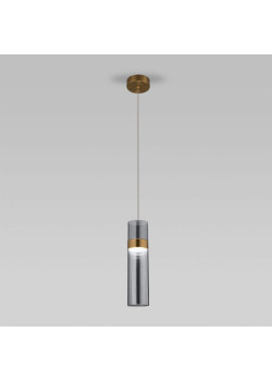 Подвесной светодиодный светильник Eurosvet Lumen 50244/1 Led латунь/дымчатый