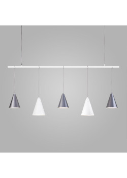 Подвесной светильник Eurosvet Castle 50088/5 белый/серебро