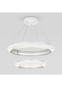 Подвесной светодиодный светильник Eurosvet Imperio 90241/2 белый/ серебро Smart