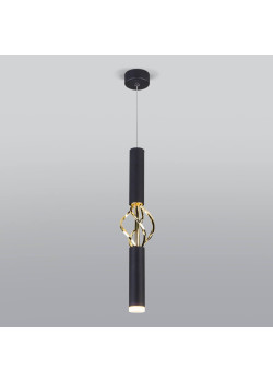 Подвесной светодиодный светильник Eurosvet Lance 50191/1 LED черный/золото