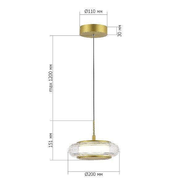 Подвесной светодиодный светильник ST Luce Frittela SL6239.203.01