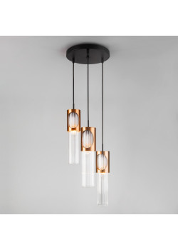 Подвесной светильник Eurosvet Clip 50087/3 черный/бронза