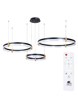 Подвесной светодиодный светильник Arte Lamp Mercury A2185SP-3BK