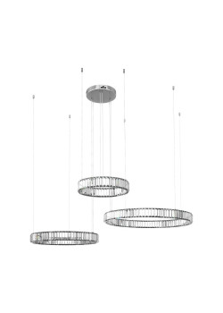 Подвесной светодиодный светильник Loft IT Crystal ring 10135/3 Chrome
