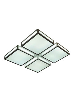 Потолочный светодиодный светильник Ambrella light Orbital Crystal Sand FS1888 WH/SD 144W 4200K D520*