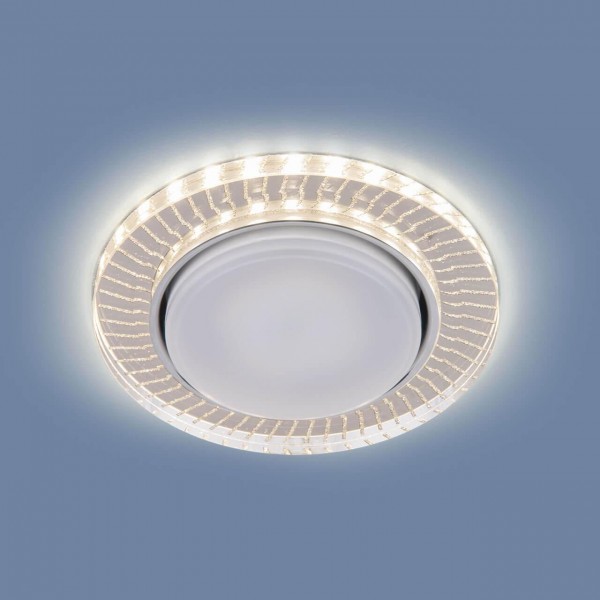 Встраиваемый светильник Elektrostandard 3033 GX53 CL/SL прозрачный/серебро a045484