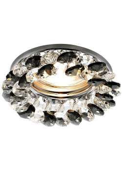Встраиваемый светильник Ambrella light Crystal K206 BK/CH