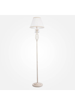 Торшер Eurosvet 10073/1 белый с золотом/прозрачный хрусталь Strotskis