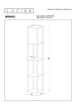 Торшер Lucide Menno 44799/81/30