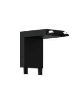 Коннектор L-образный вертикальный Italline Kreator IT09-9032 black