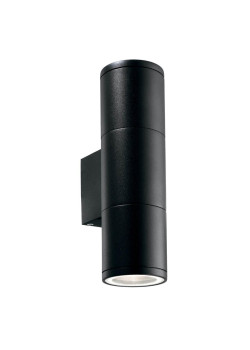 Уличный настенный светильник Ideal Lux Gun AP2 Small Nero 100395