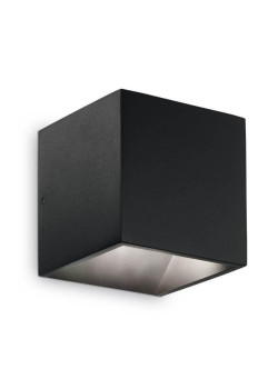 Уличный настенный светодиодный светильник Ideal Lux Rubik Ap1 Nero 4000K 142302