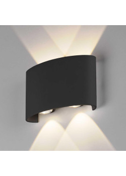 Уличный настенный светодиодный светильник Elektrostandard 1555 Techno Led черный a049672