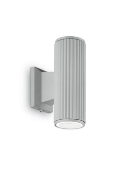 Уличный настенный светильник Ideal Lux Base AP2 Grigio 129440