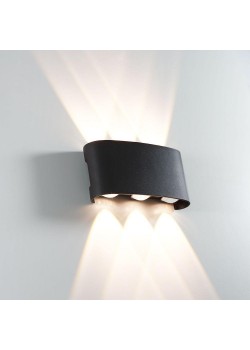 Уличный настенный светодиодный светильник Arte Lamp Bosto A3122AL-6BK