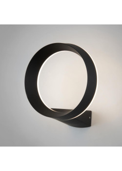 Уличный настенный светодиодный светильник Elektrostandard Ring 1710 Techno Led черный a054933