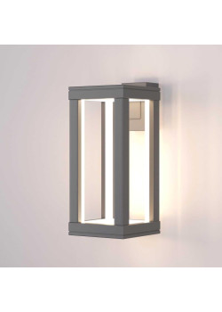 Уличный настенный светодиодный светильник Elektrostandard Frame 1527 Techno Led серый a051856