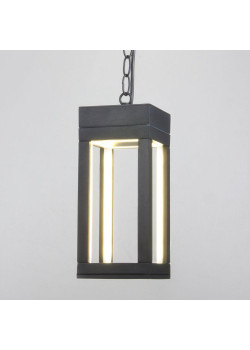 Уличный подвесной светодиодный светильник Elektrostandard Frame 1528 Techno Led серый a051858