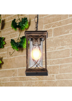 Уличный подвесной светильник Elektrostandard Spica H черное золото GL 1026H a048173