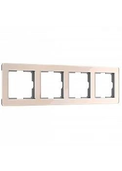 Рамка Werkel Acrylic на 4 поста айвори W0042743 4690389190551